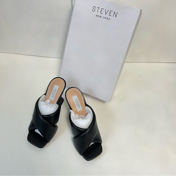 Steven New York Black Baga Heeled Sandal - New In Box - Reemoly - Picture 16 of 16